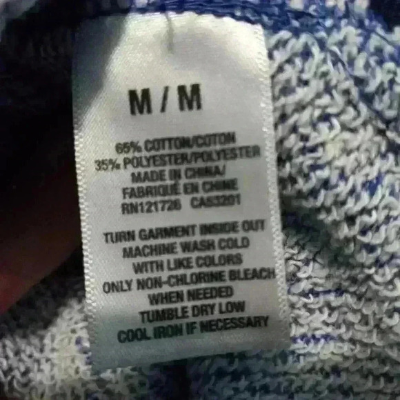 Womens Vintage Aeropostale sweatshirt Size M blue white stripe back zip up - Picture 5 of 5